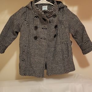 Girls dress coat Old Navy, Size 2T, Black/white